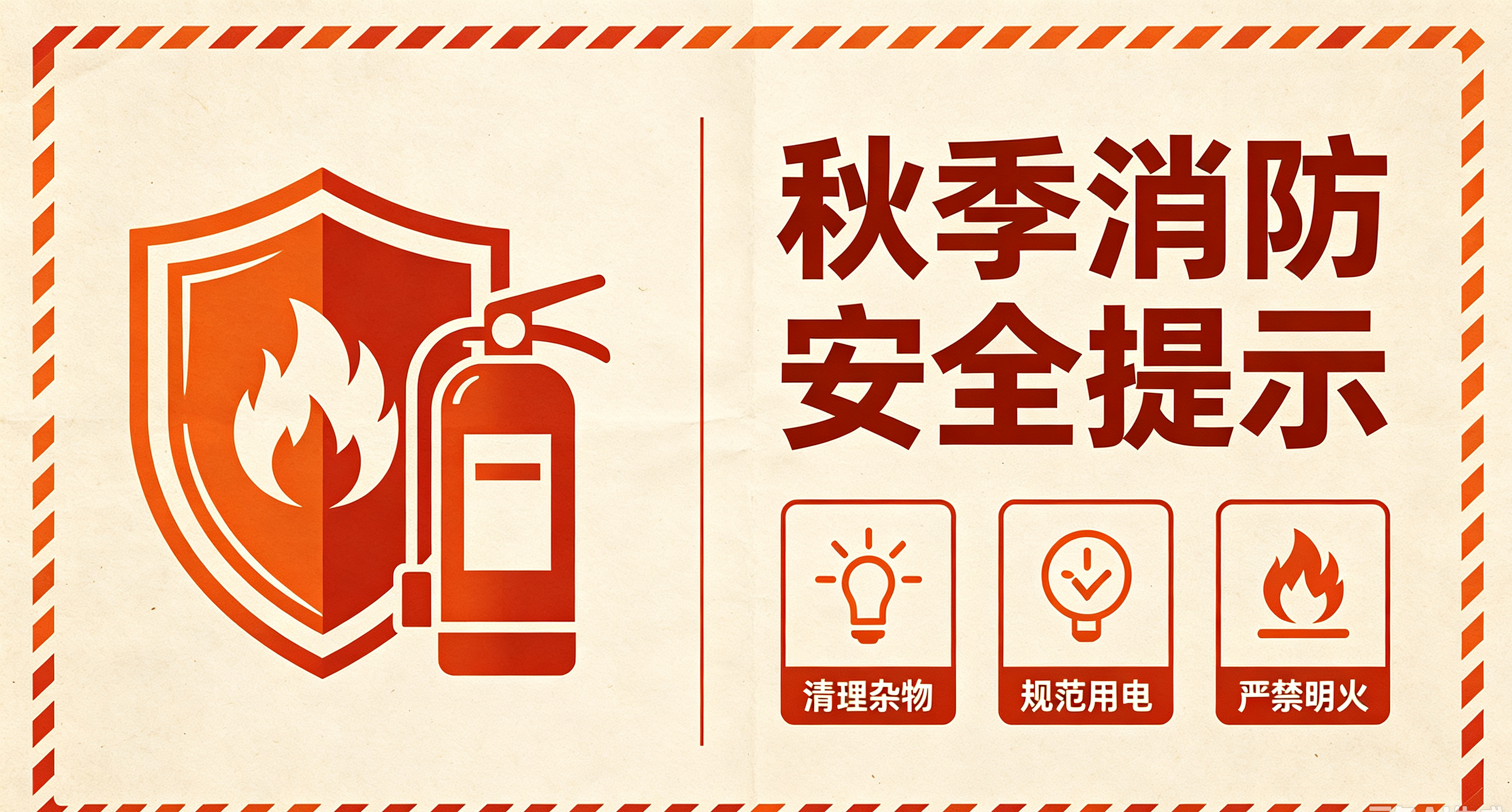 【安全提示】秋季天干物燥，消防安全务必绷紧弦